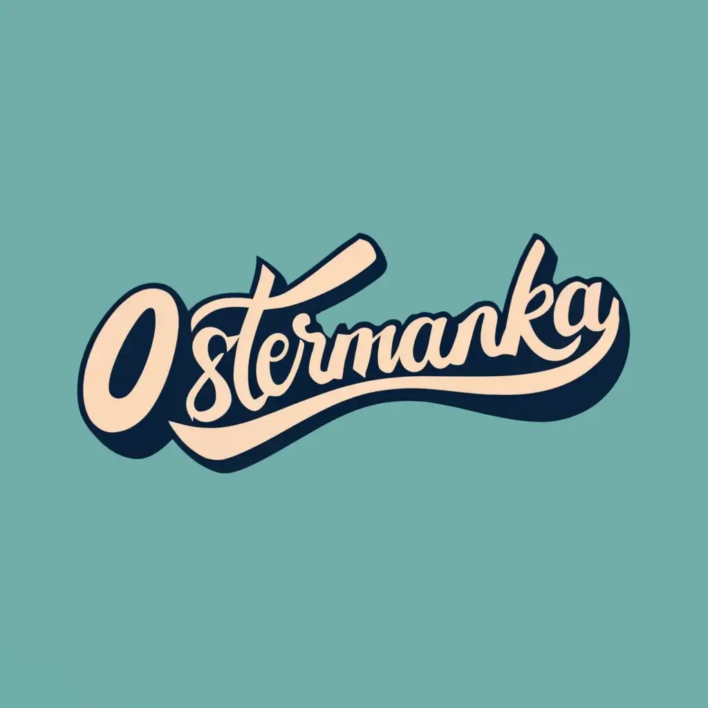 logo, Just text in some pretty style, with the text "0STERMANKA", typography