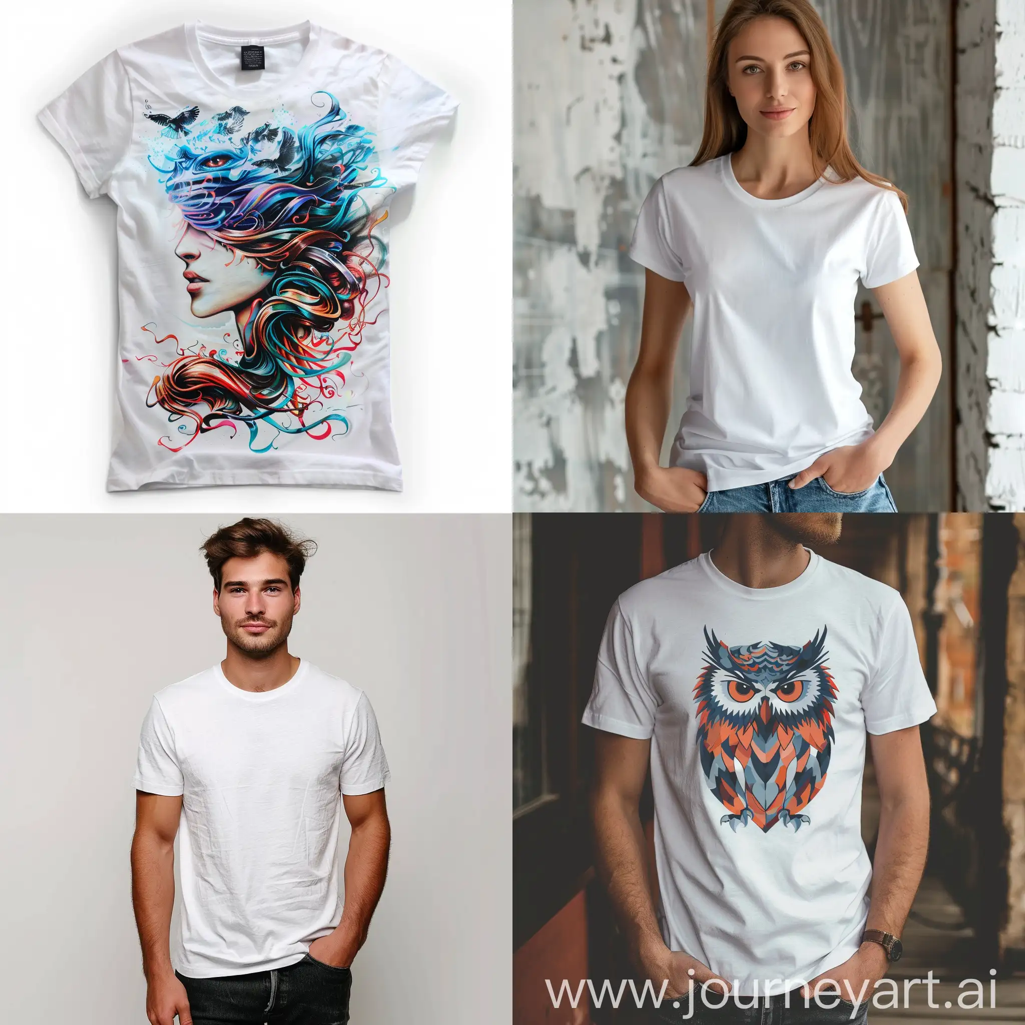 Colorful-TShirt-Display-Vibrant-Variety-in-Square-Format