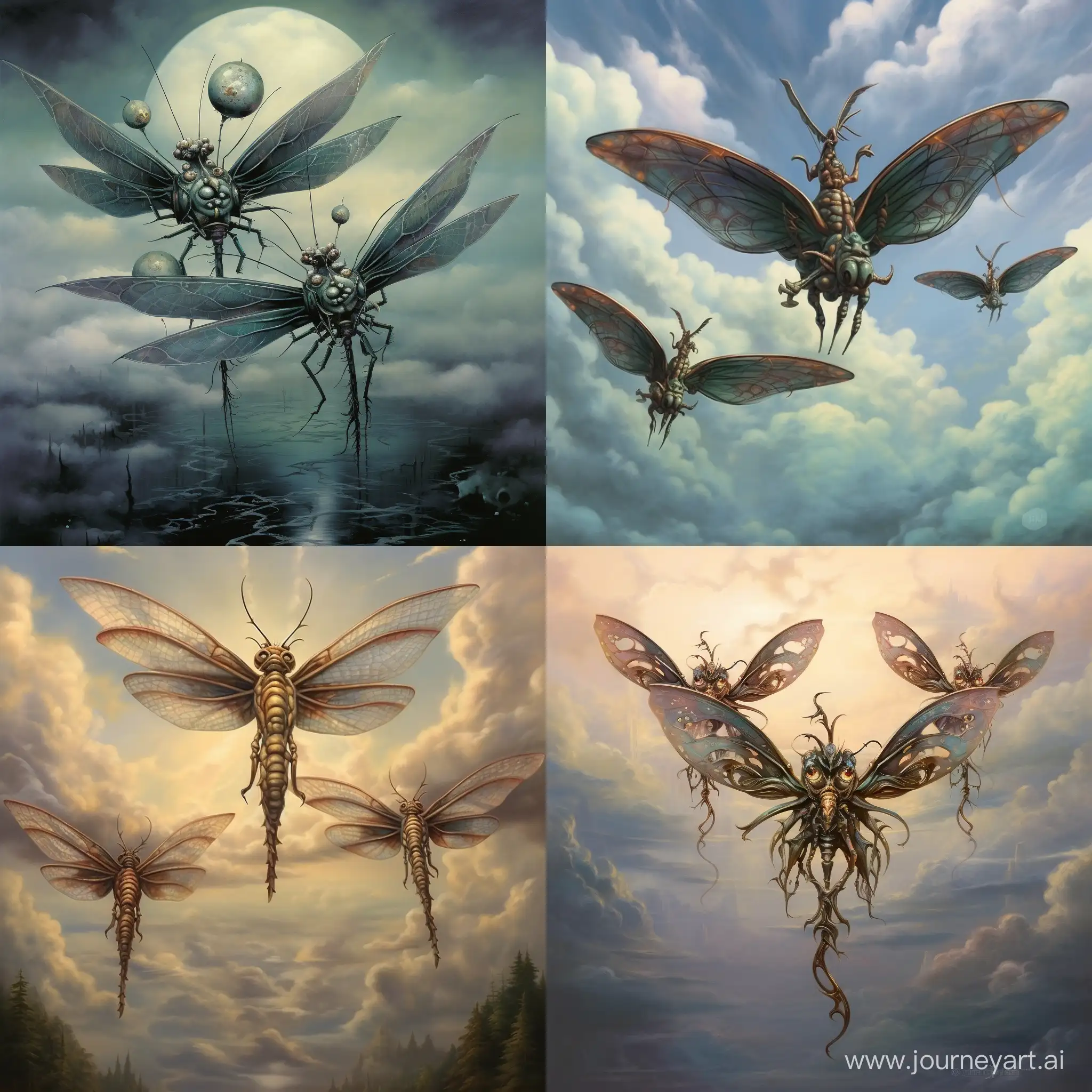 Majestic-ThreeHeaded-Dragon-Soaring-in-the-Sky