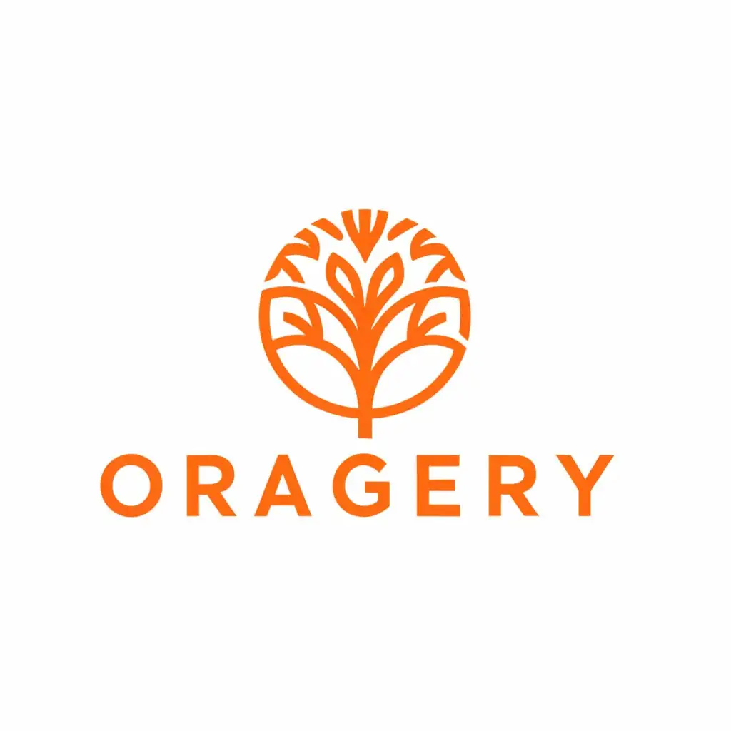 a logo design,with the text "Orangery", main symbol:Orangery,Moderate,be used in Events industry,clear background