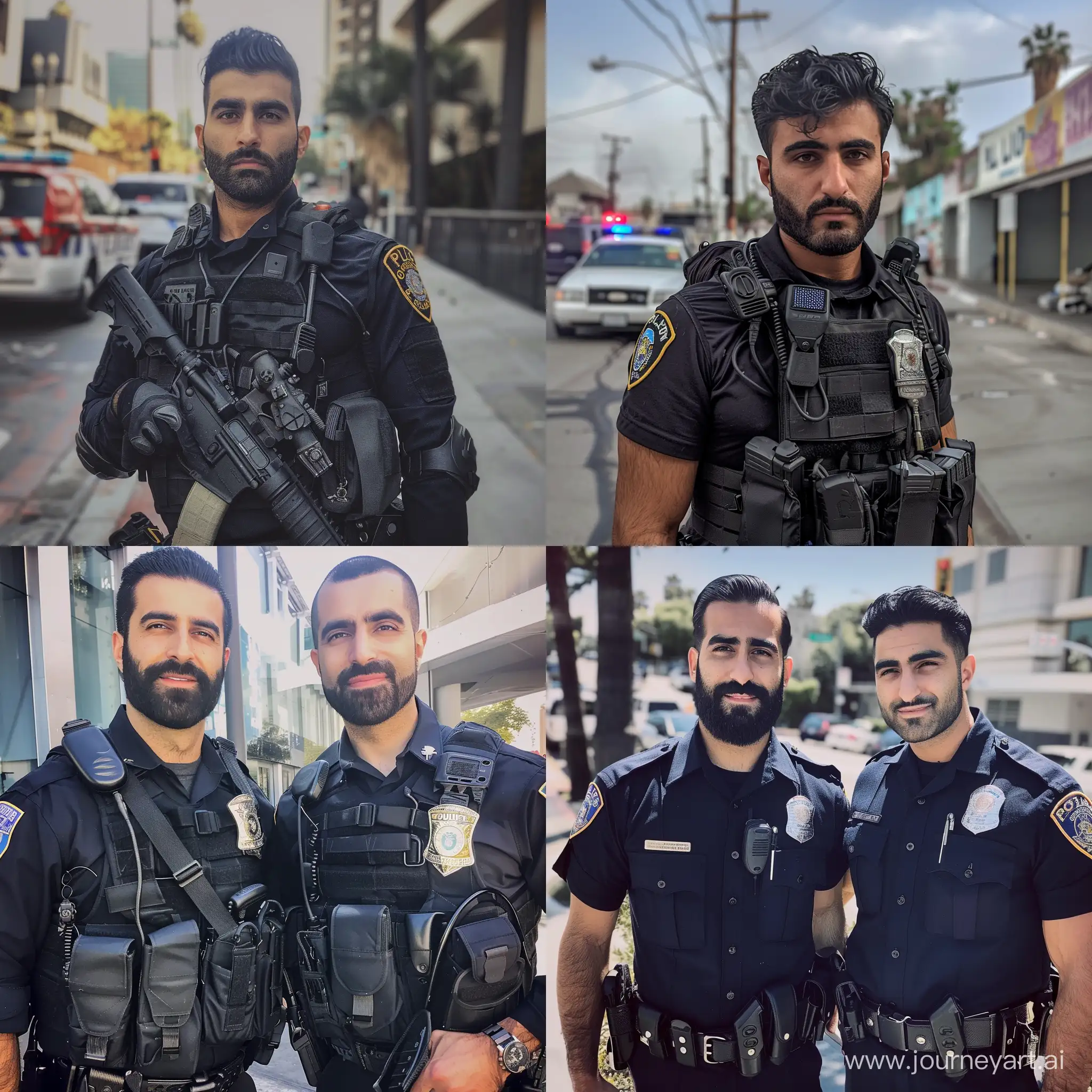 Иранские парни работают в полиции Лос-Анджелеса