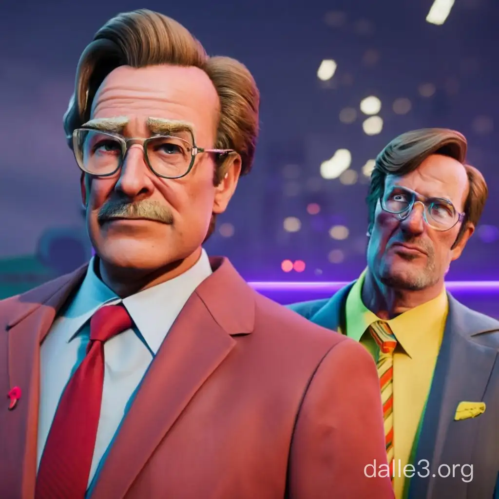 Saul Goodman with Walter White at fortnite