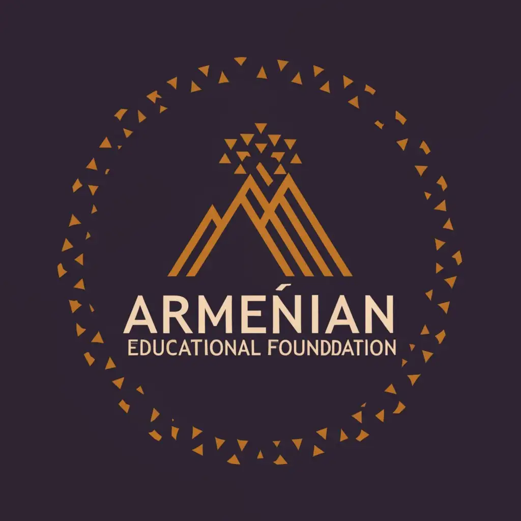a logo design,with the text "Armenian Educational Foundation", main symbol:Ararat mountain,Moderate,be used in Education industry,clear background