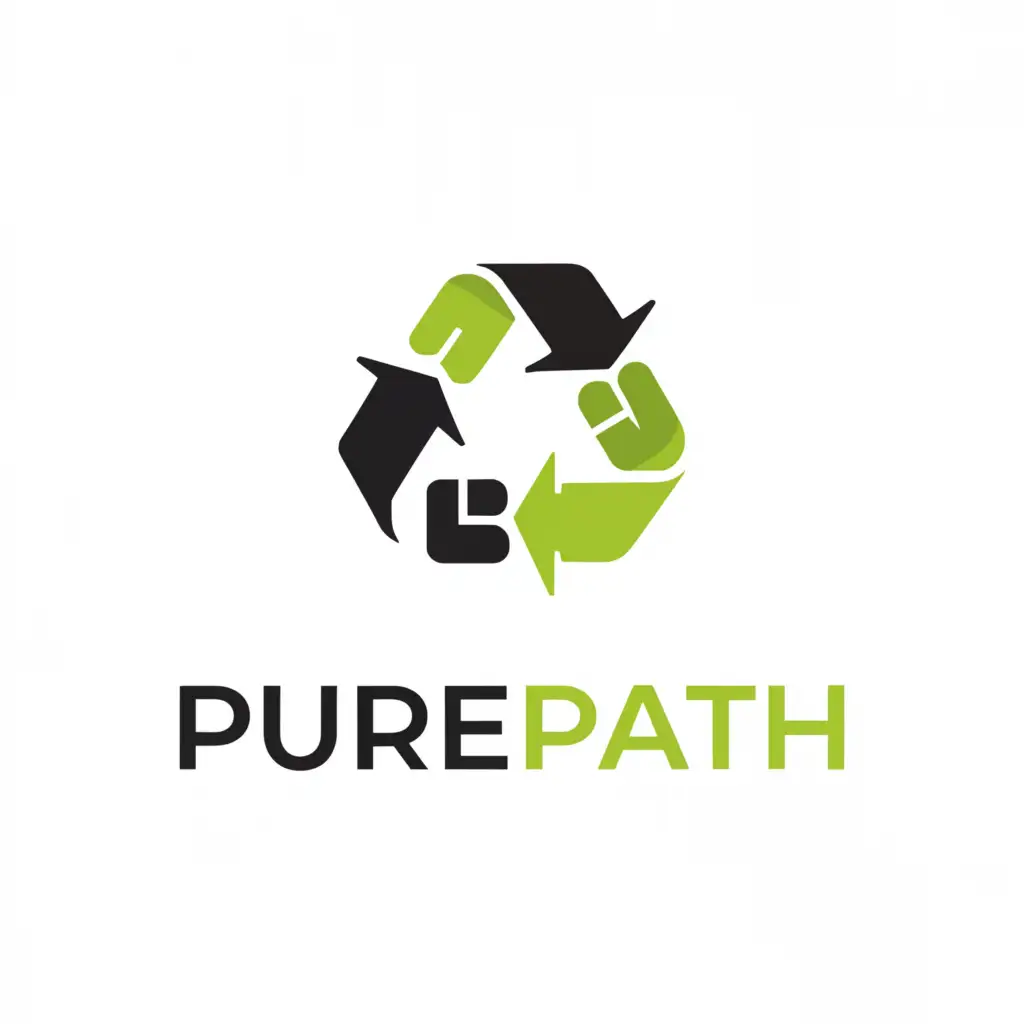a logo design,with the text "PurePath", main symbol:recycle,Moderate,be used in Events industry,clear background