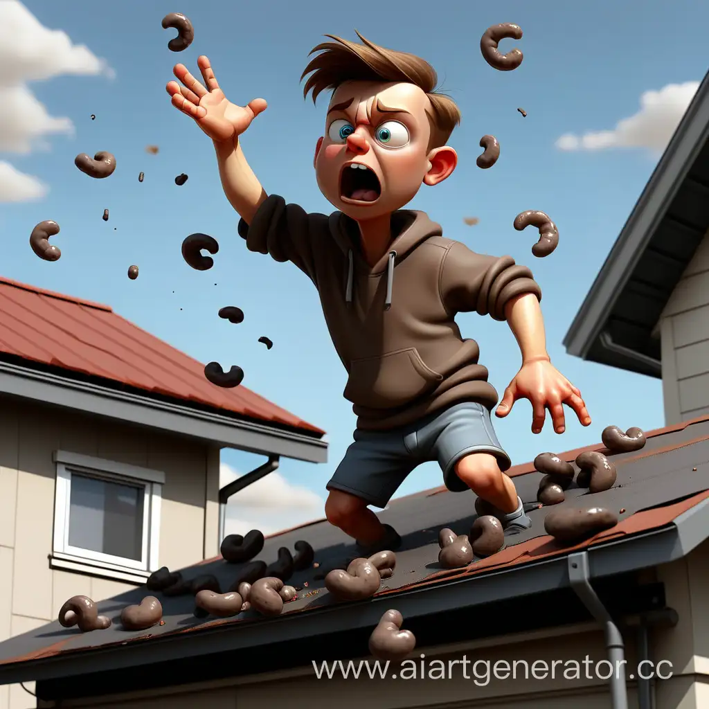 Mihalych-Playfully-Tossing-Objects-on-the-Garage-Roof