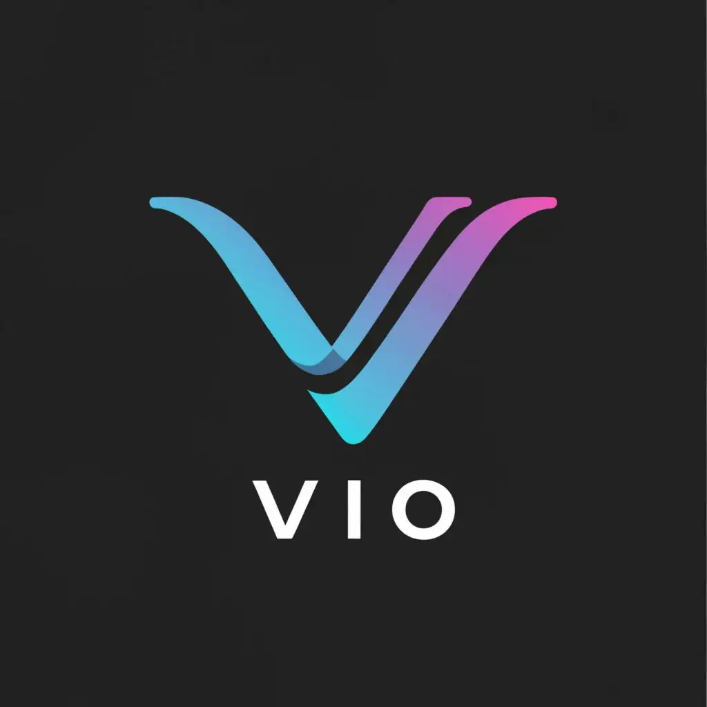 a logo design,with the text "Vio", main symbol:V,Moderate,clear background