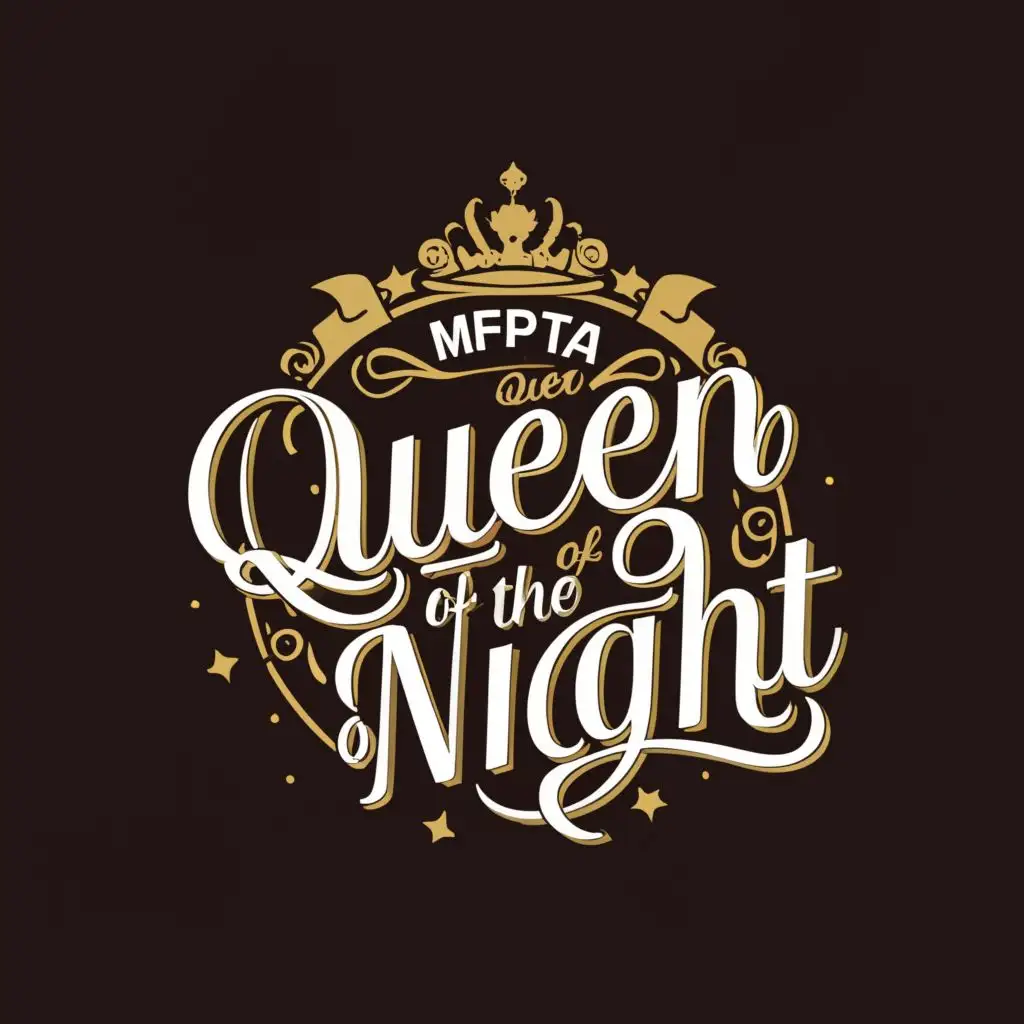logo, Candidate for MFPTA
Queen of the night, with the text "Esther M. Altares", typography, be used in Entertainment industry