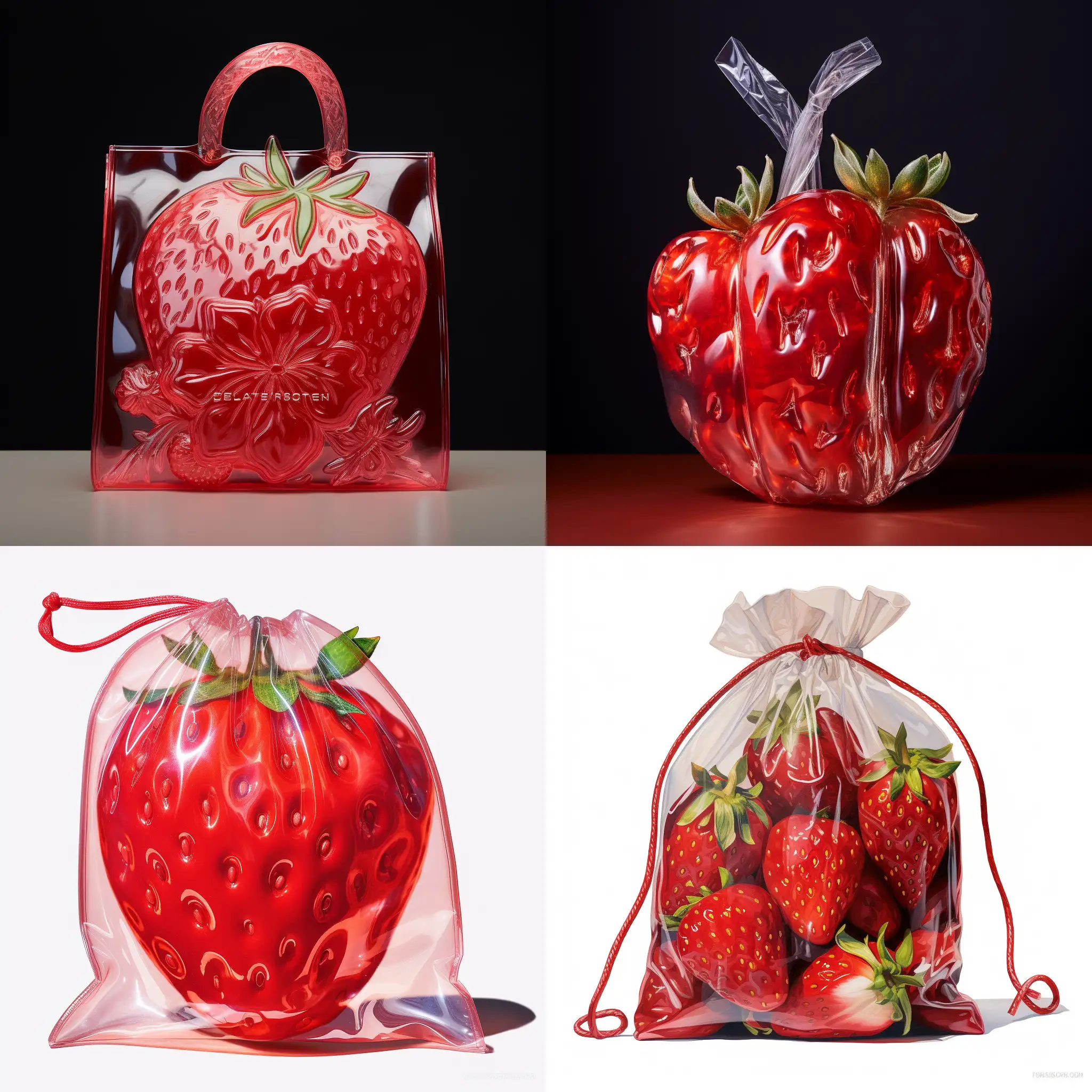 strawberry mylar bag
