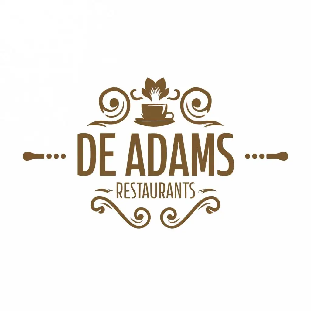 logo, Eatery and restaurants, with the text "De Adams Eatery and Restaurants", typography, be used in Restaurant industry