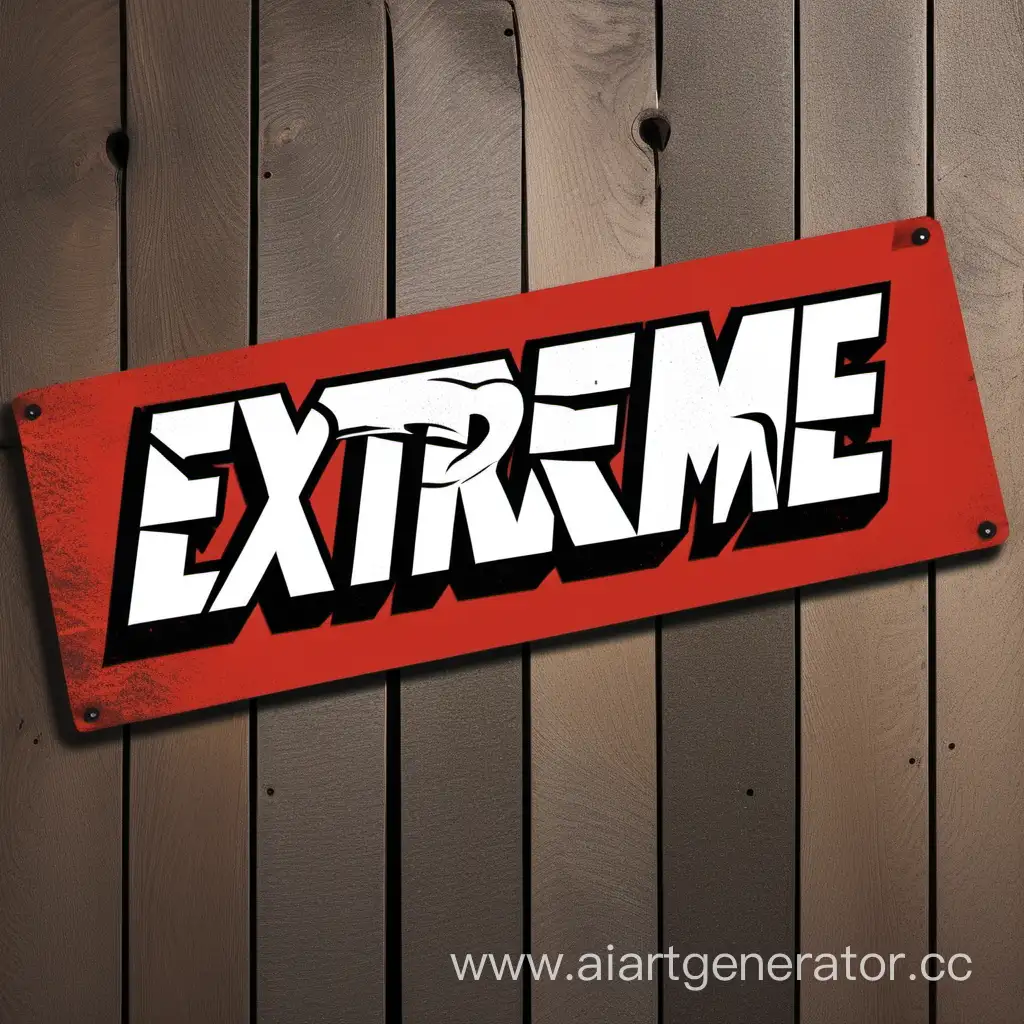 Snowboarding cool stylish sign 'Extreme'