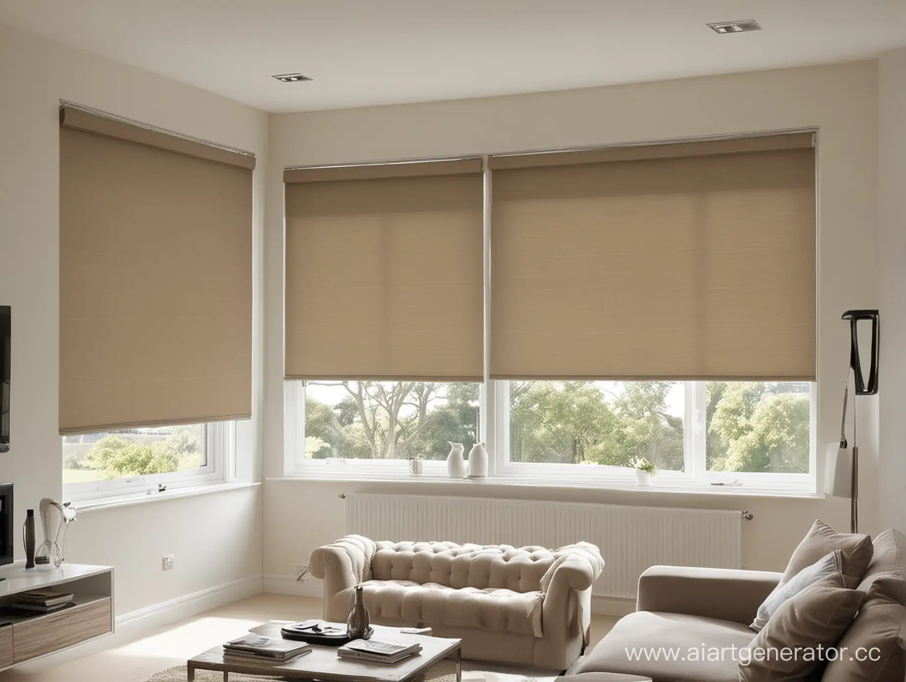 Modern-Room-with-Roller-Blinds-and-Stylish-Furniture