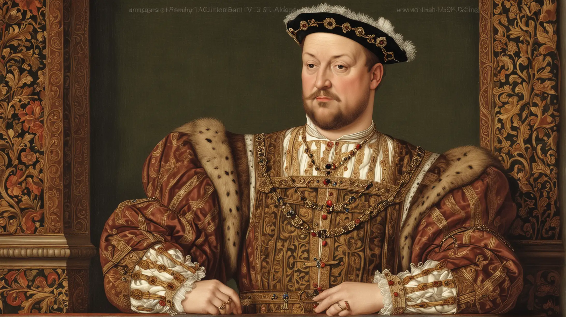 15th Century King Henry VIII Enjoying Music and Love