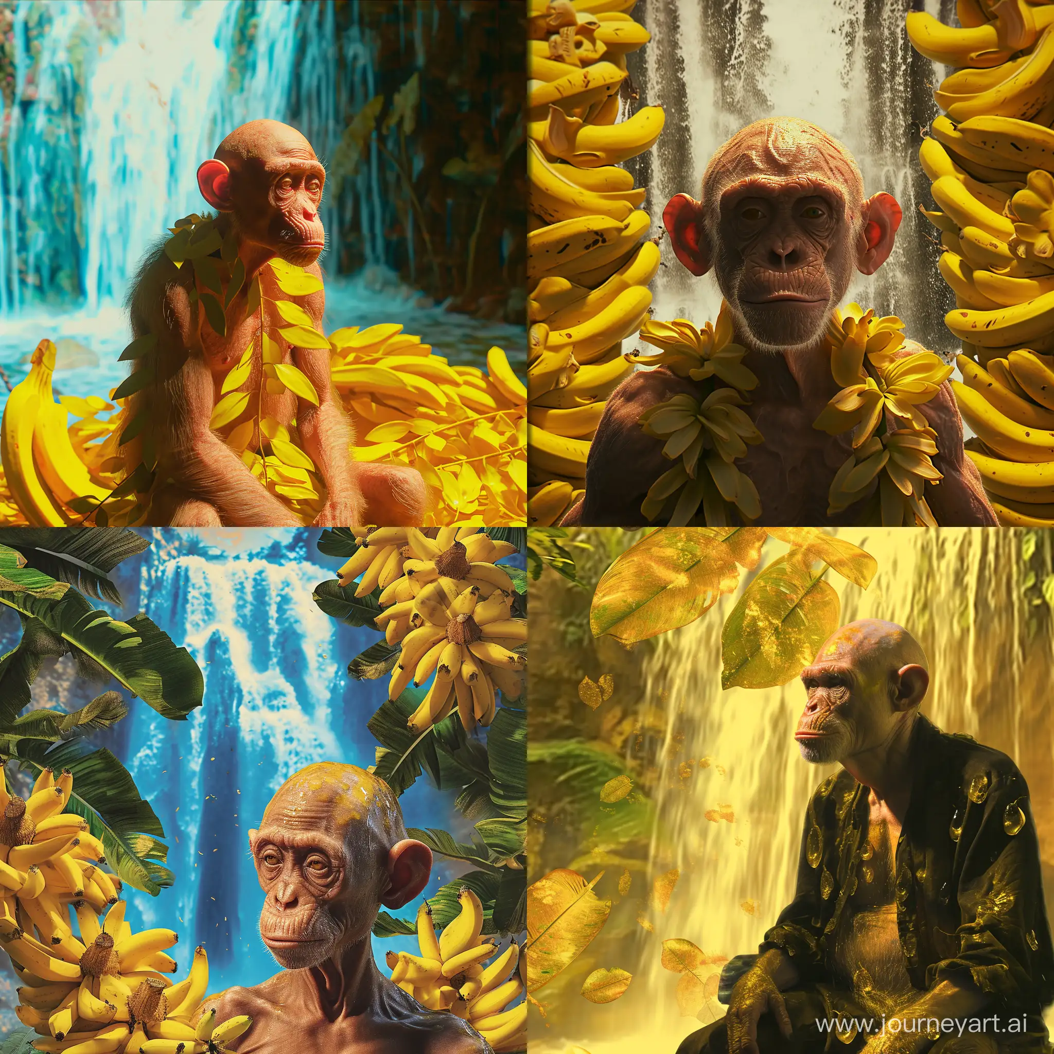 Surreal-Holographic-Monkey-Amidst-Banana-Waterfall