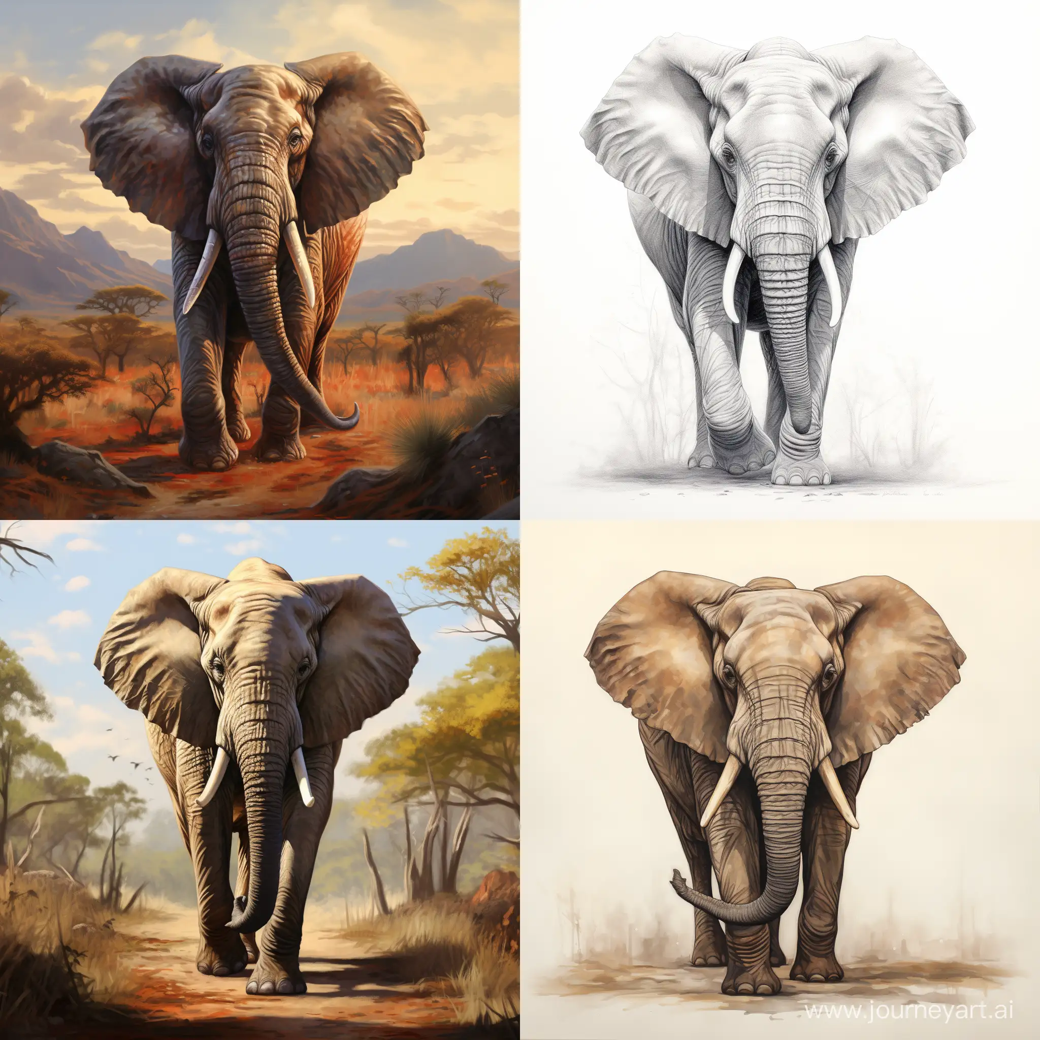 Majestic-Elephant-Portrait-in-a-Square-Frame
