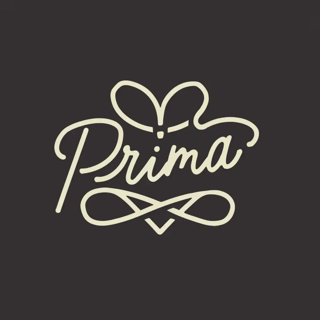 a logo design,with the text "PRIMA", main symbol:underwear,complex,clear background