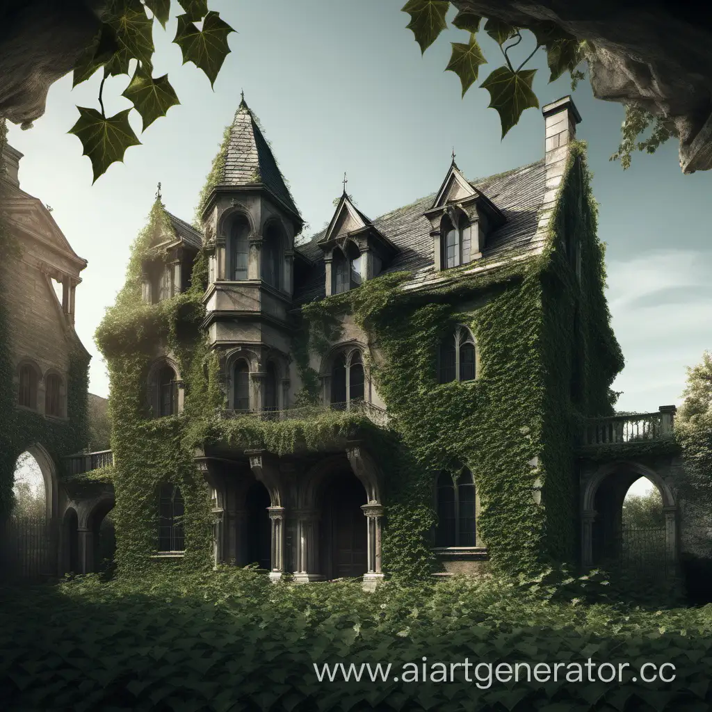 Overgrown-Gothic-Medieval-Stone-Mansion-without-Roof