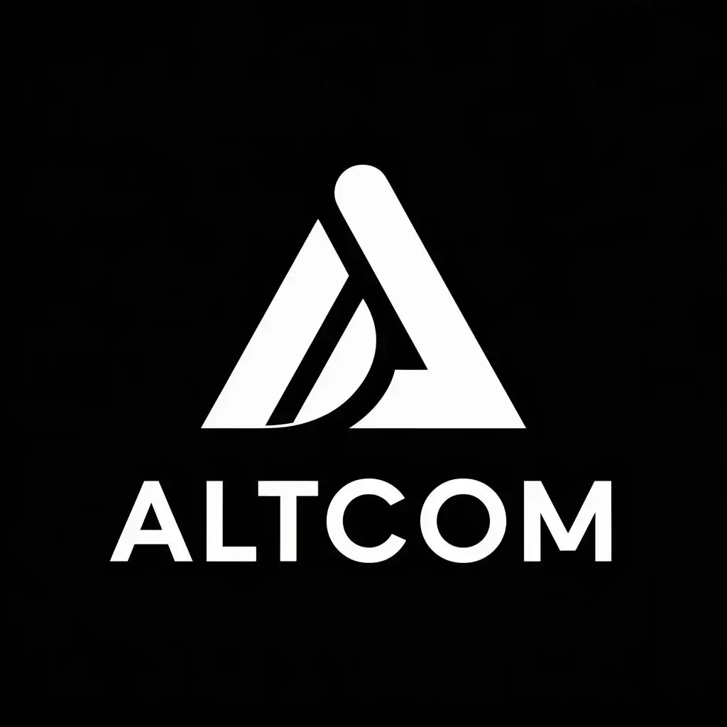 logo, Letter A using golden ratio, with the text "ALTCOM", typography, be used in Technology industry
