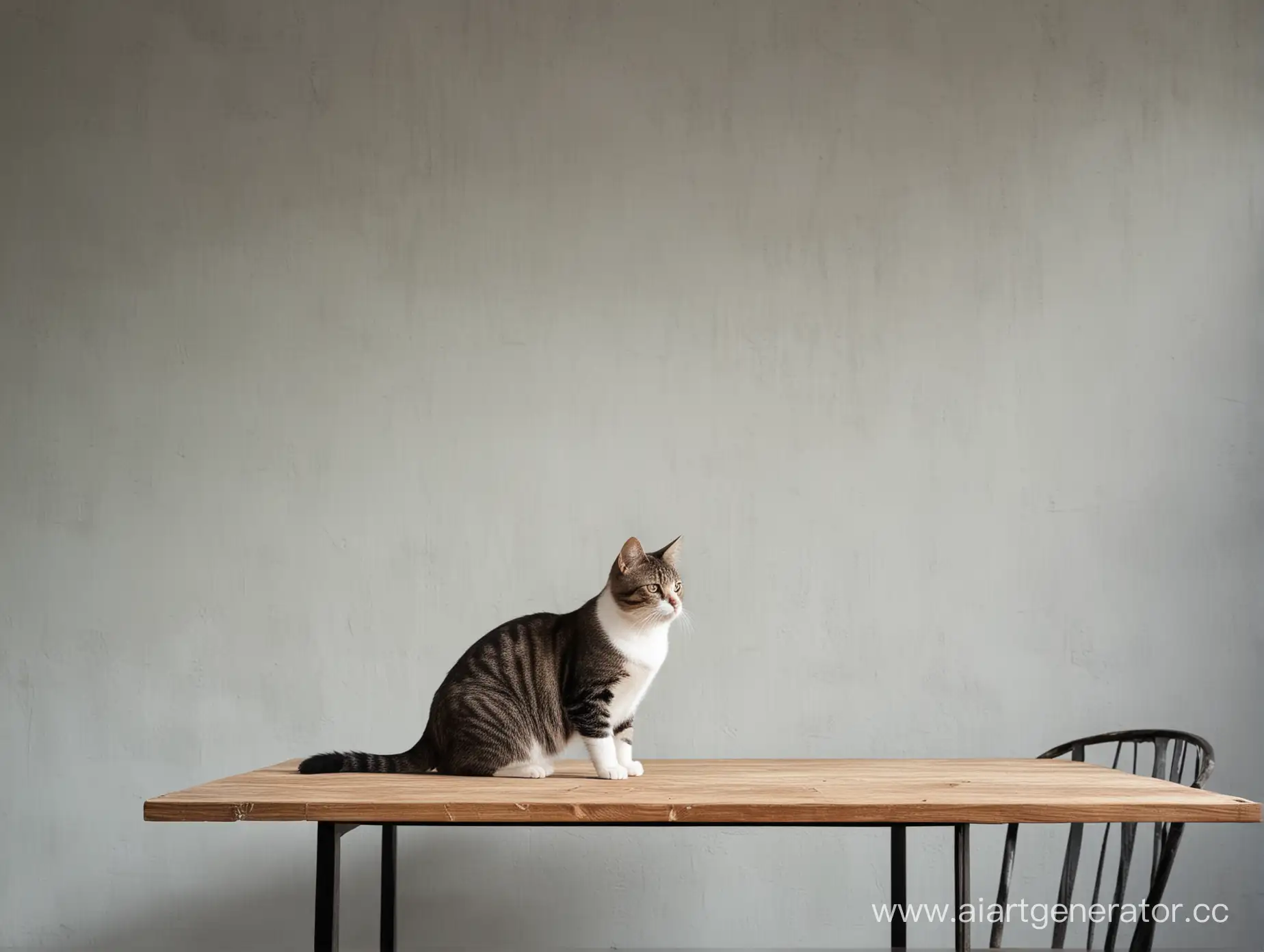 Feline-Serenity-A-Cat-Relaxing-on-a-Sunlit-Table