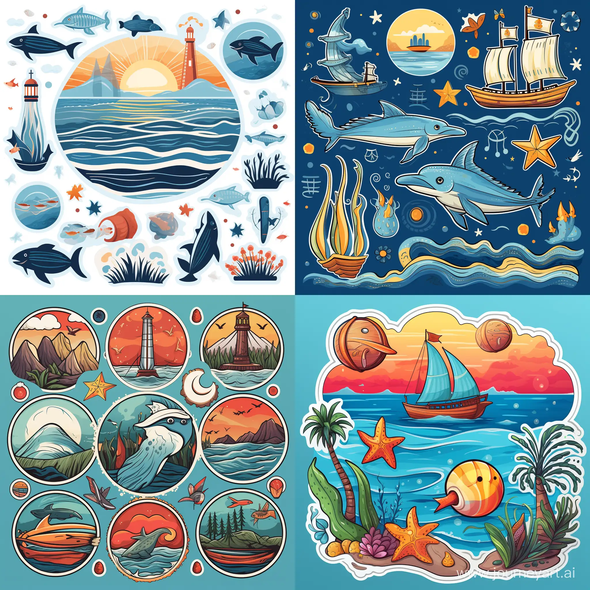 Oceanic-Sticker-Collection-in-Vector-Style