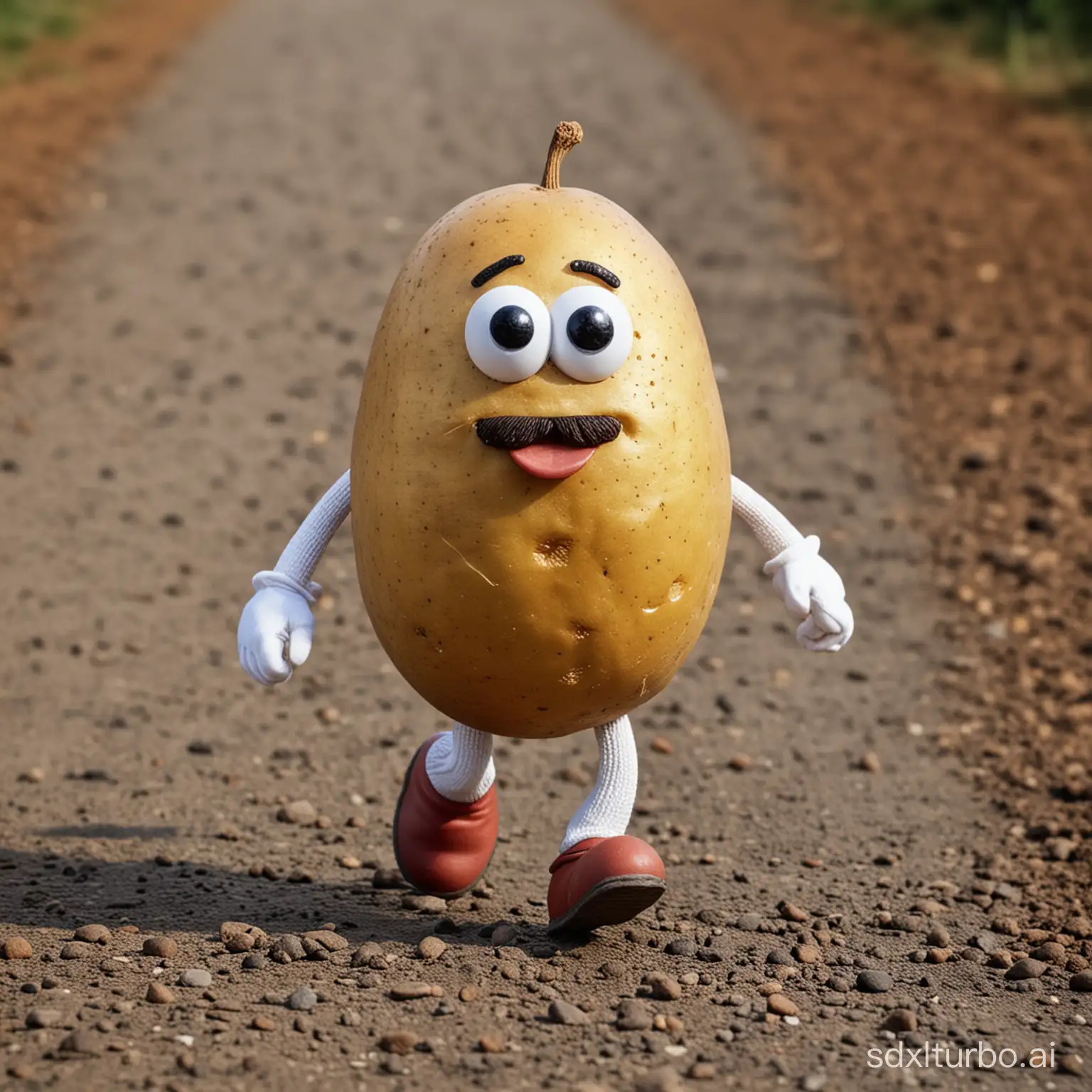 PotatoMan-Running-in-a-Whimsical-World
