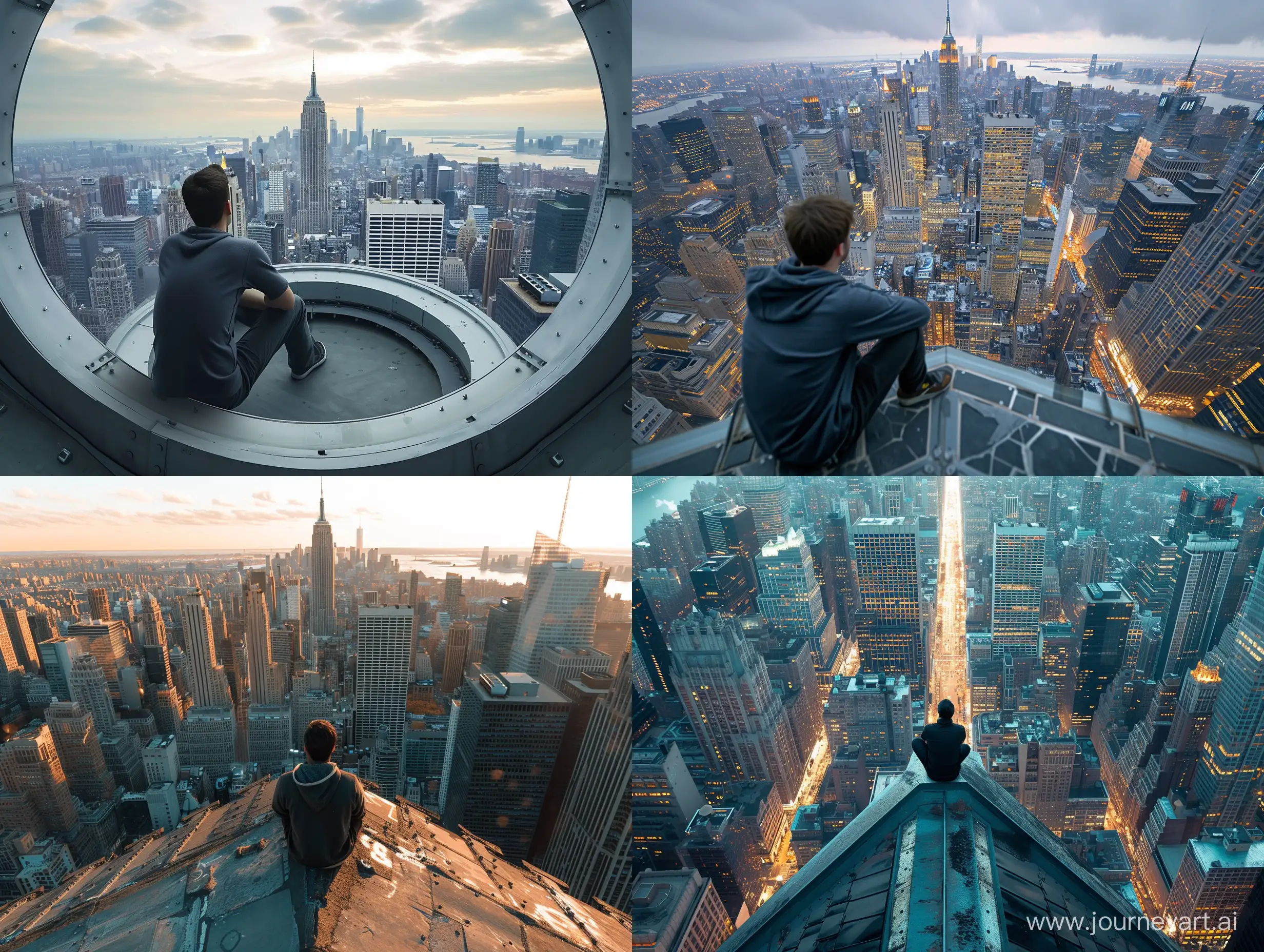Breathtaking-1st-Person-View-from-Empire-State-Building-Over-Futuristic-New-York-City-Skyline