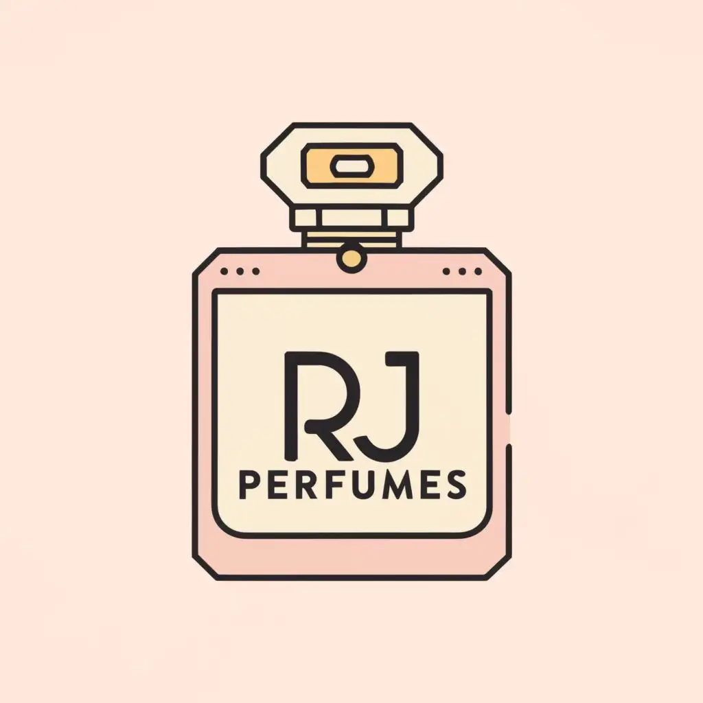 logo, Perumes, with the text "RJ Perfumes", typography