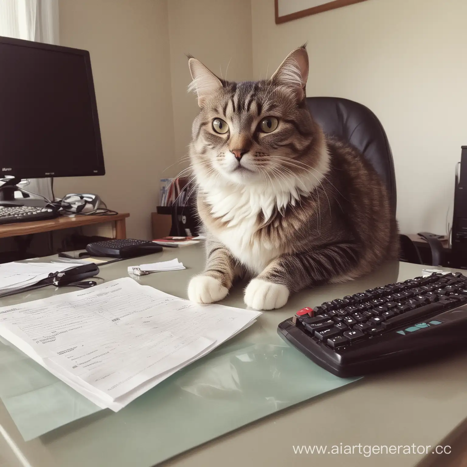 Admin-Cat-Managing-Office-Tasks