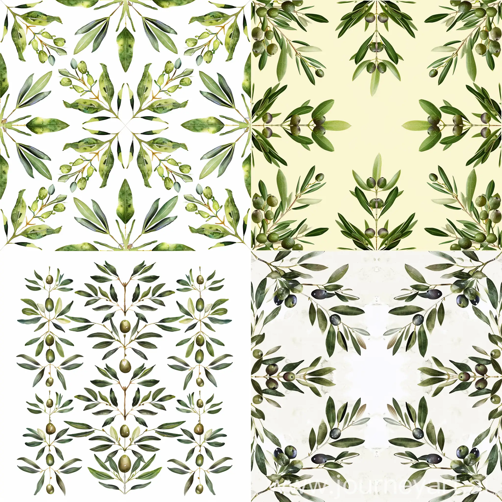 Symmetrical-Olive-Branch-Pattern-Design