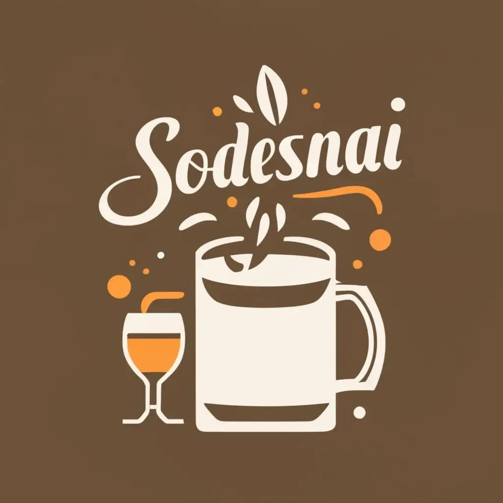 logo, drink, with the text "sodesnai", typography, be used in Restaurant industry