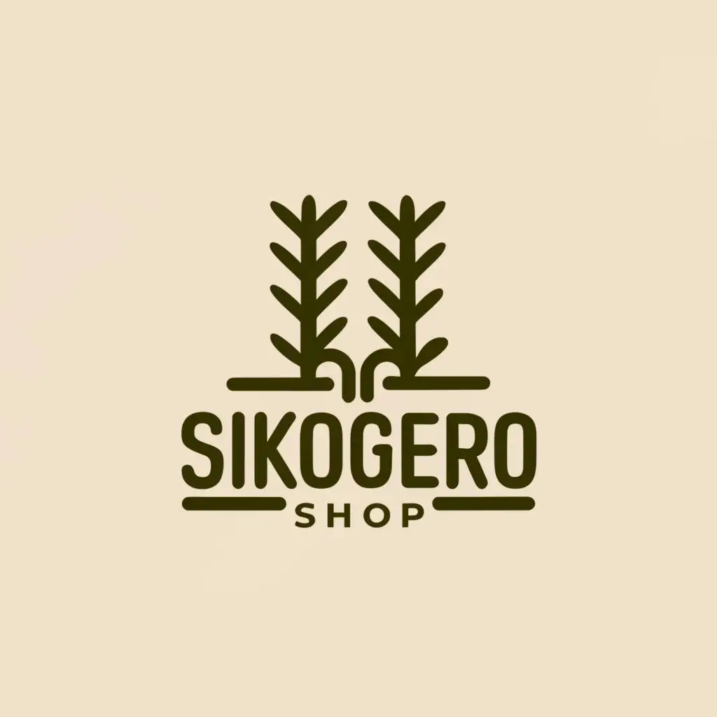 a logo design,with the text "Skogero Shop", main symbol:Forrest,Moderate,clear background