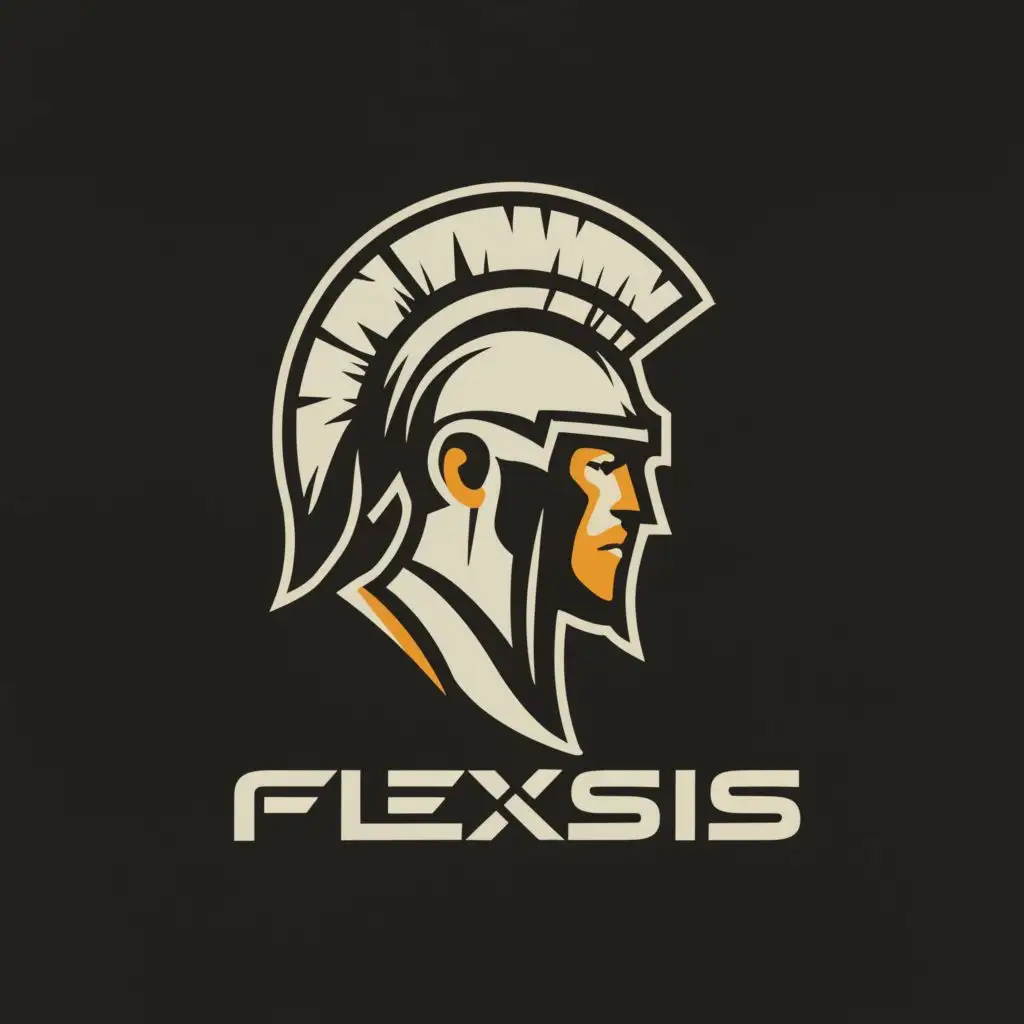 logo, Spartan, with the text "Flexsis", typography