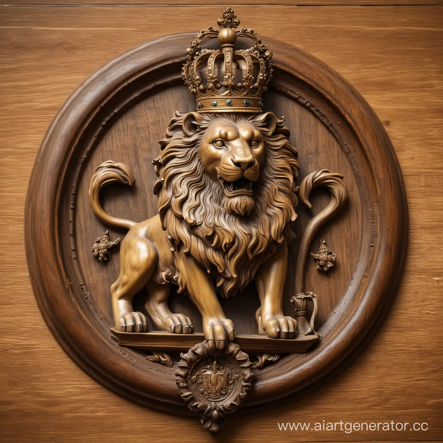 Знак нотариальной палаты, лев с короной