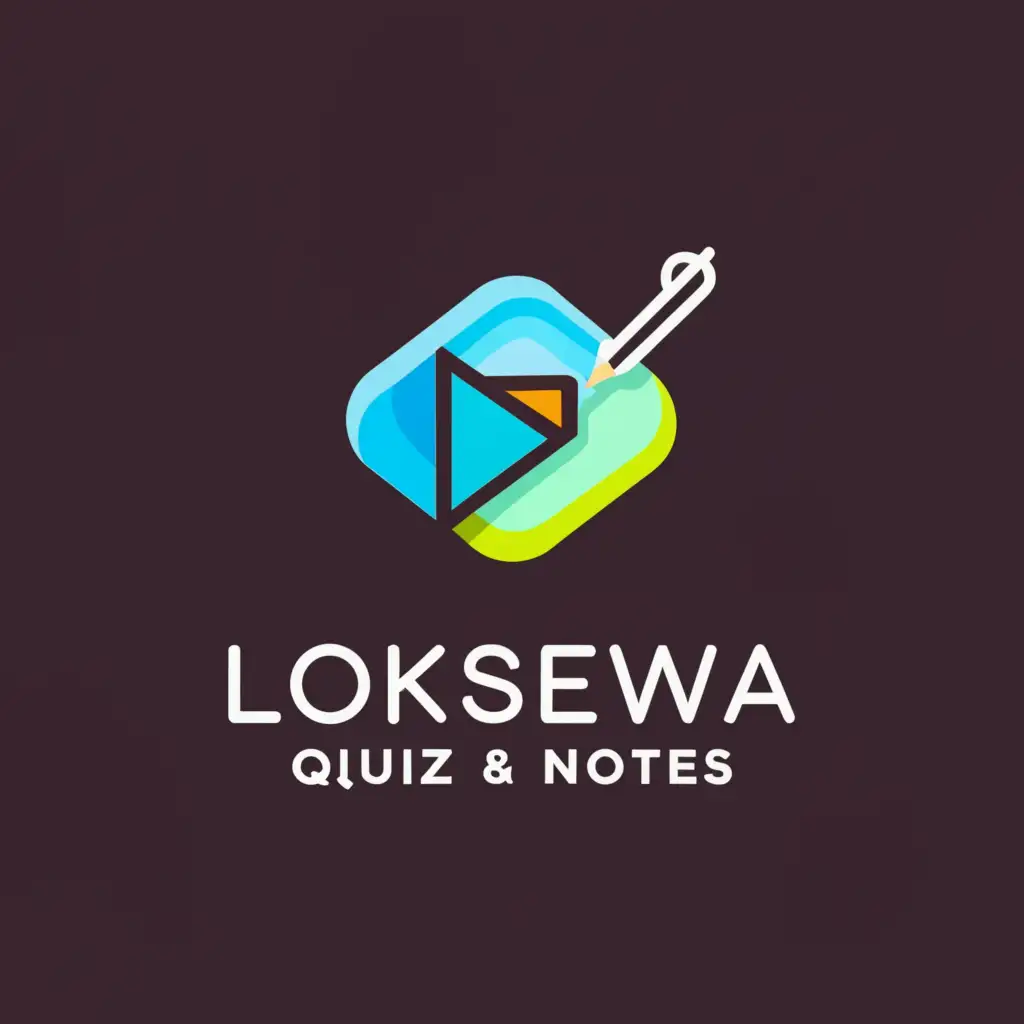 a logo design,with the text "Loksewa Quiz & Notes", main symbol:Play & Learn,Moderate,be used in Education industry,clear background
