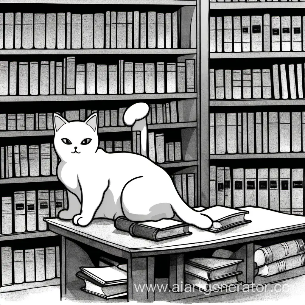 кот в библиотеке