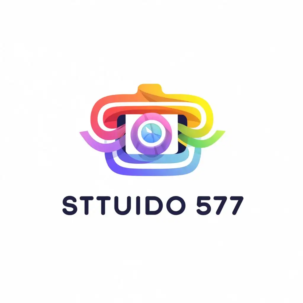 a logo design,with the text "Studio 57", main symbol:camera outline waves,Moderate,clear background