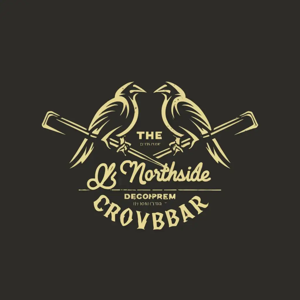 a logo design,with the text "The Ol' NorthSide Crowbar", main symbol:2 Crows,Minimalistic,clear background