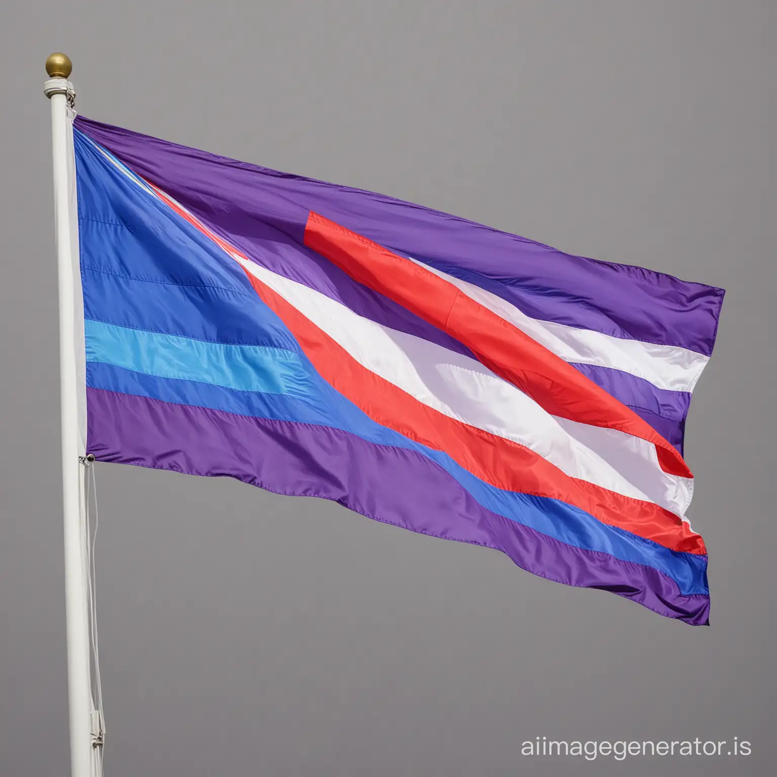 OBLONG FLAG
FILLED WITH RED, BLUE, PURPLE,
COLOUR STRIPS
