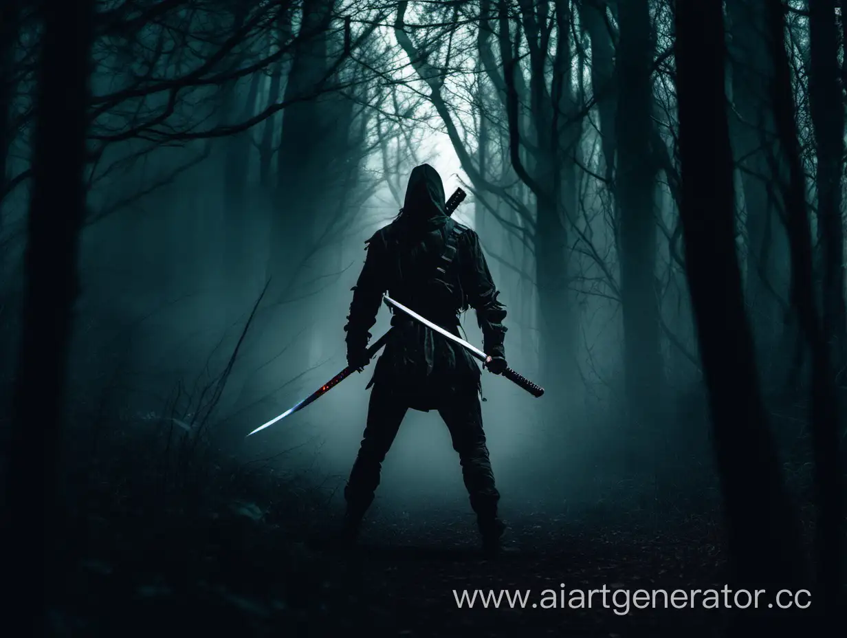 Silent-Hunter-Wielding-Katana-in-Enigmatic-Forest