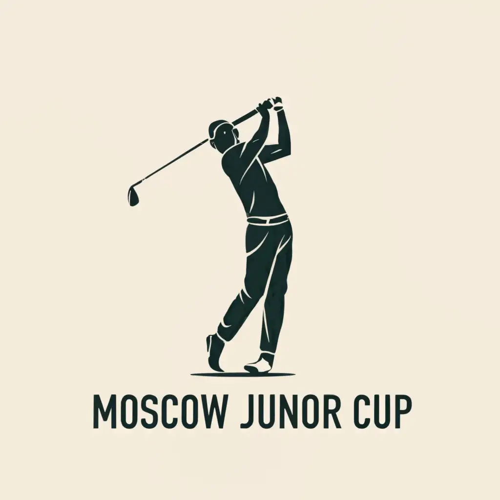 a logo design,with the text 'Moscow Junior Cup', main symbol:Golfer,Moderate, be used in Sports Fitness industry,clear background