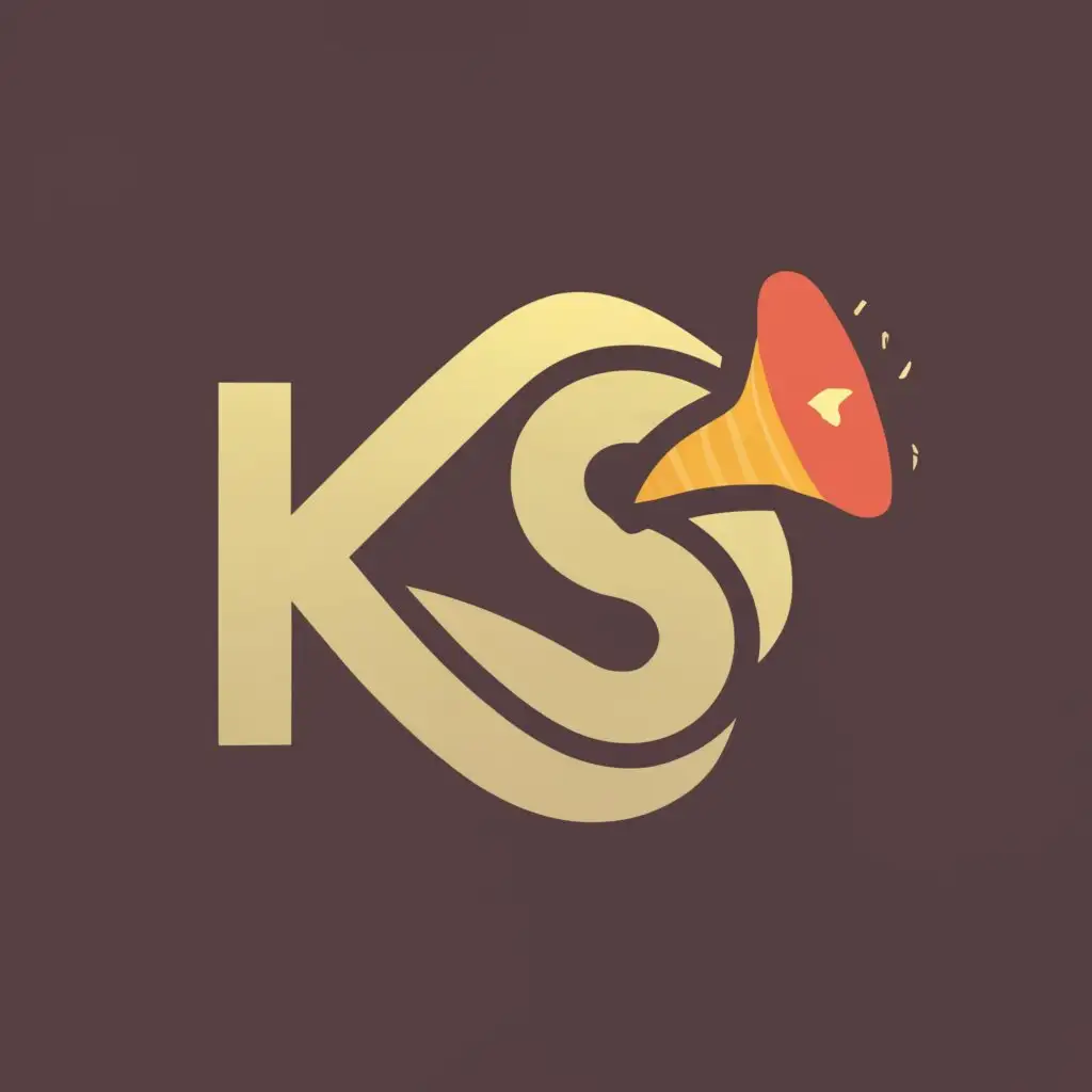 logo, Printing, with the text "KS", typography, be used in Entertainment industry