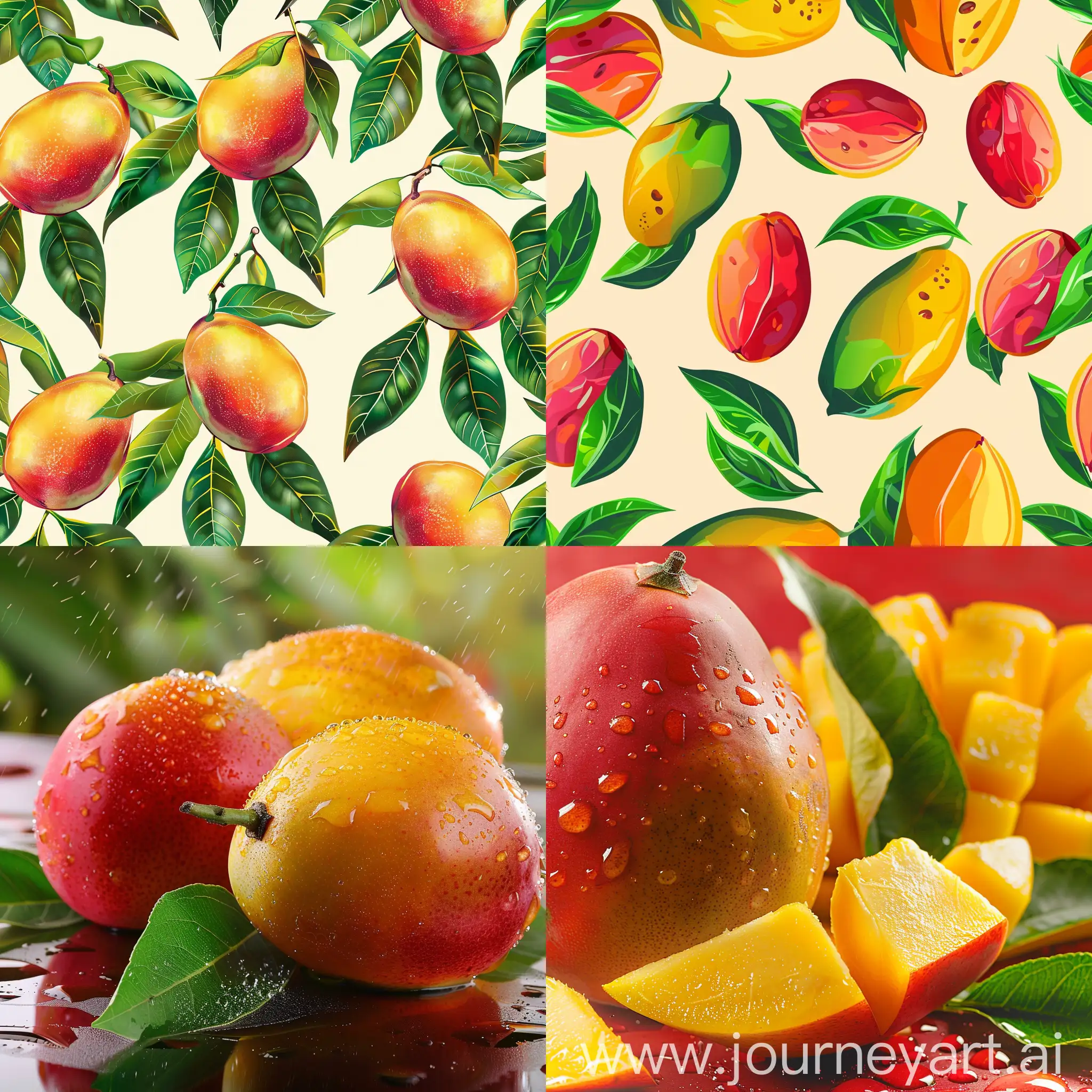 Vibrant-Mango-Background-with-Geometric-Shapes