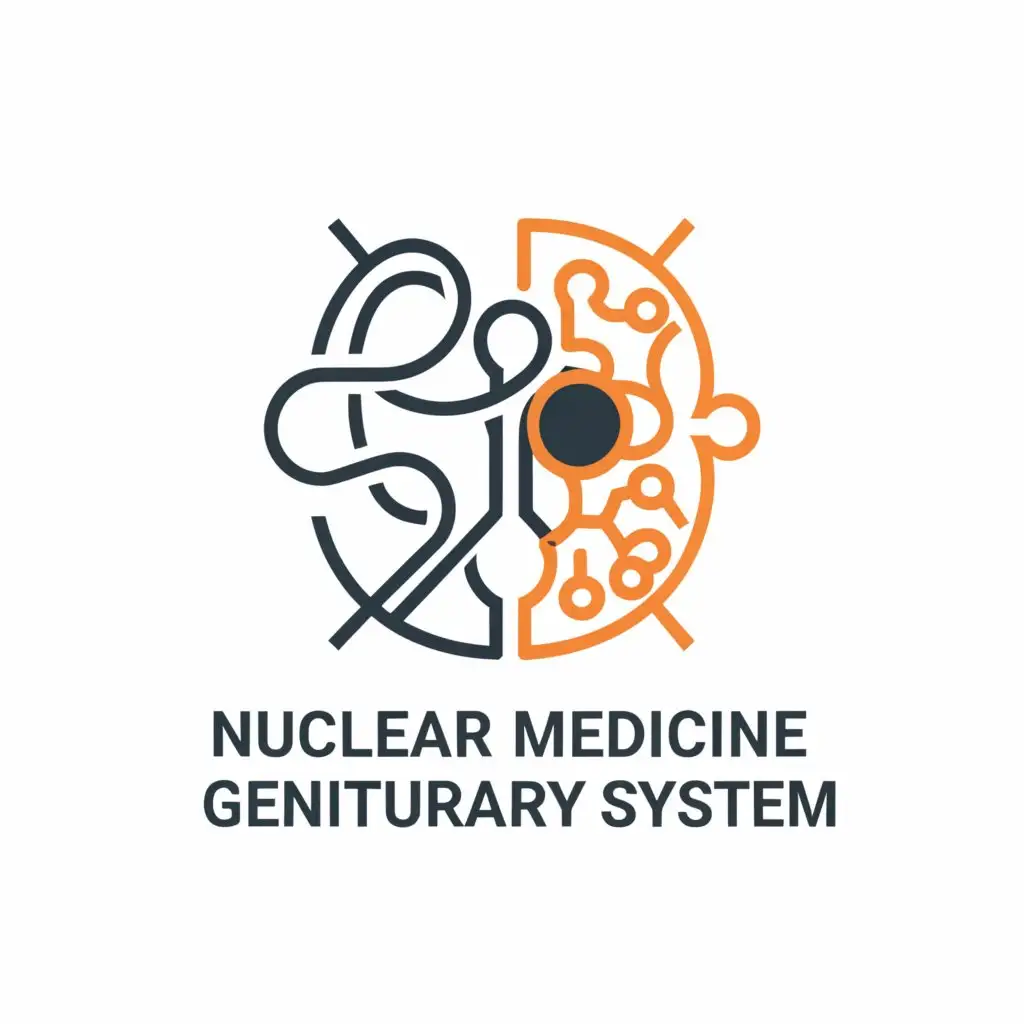 a logo design,with the text "nuclear medicine  genitourinary system ", main symbol:nuclear medicine  genitourinary system ,complex,be used in Medical Dental industry,clear background