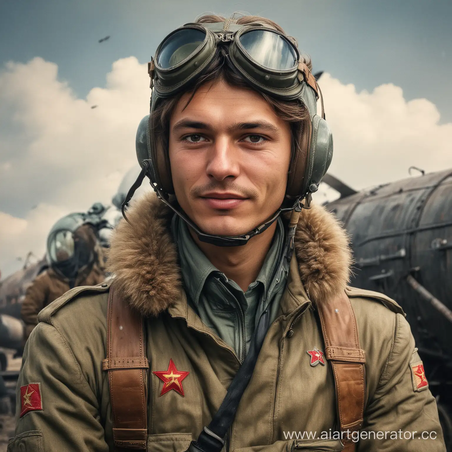 Советский летчик времен 2 мировой войны