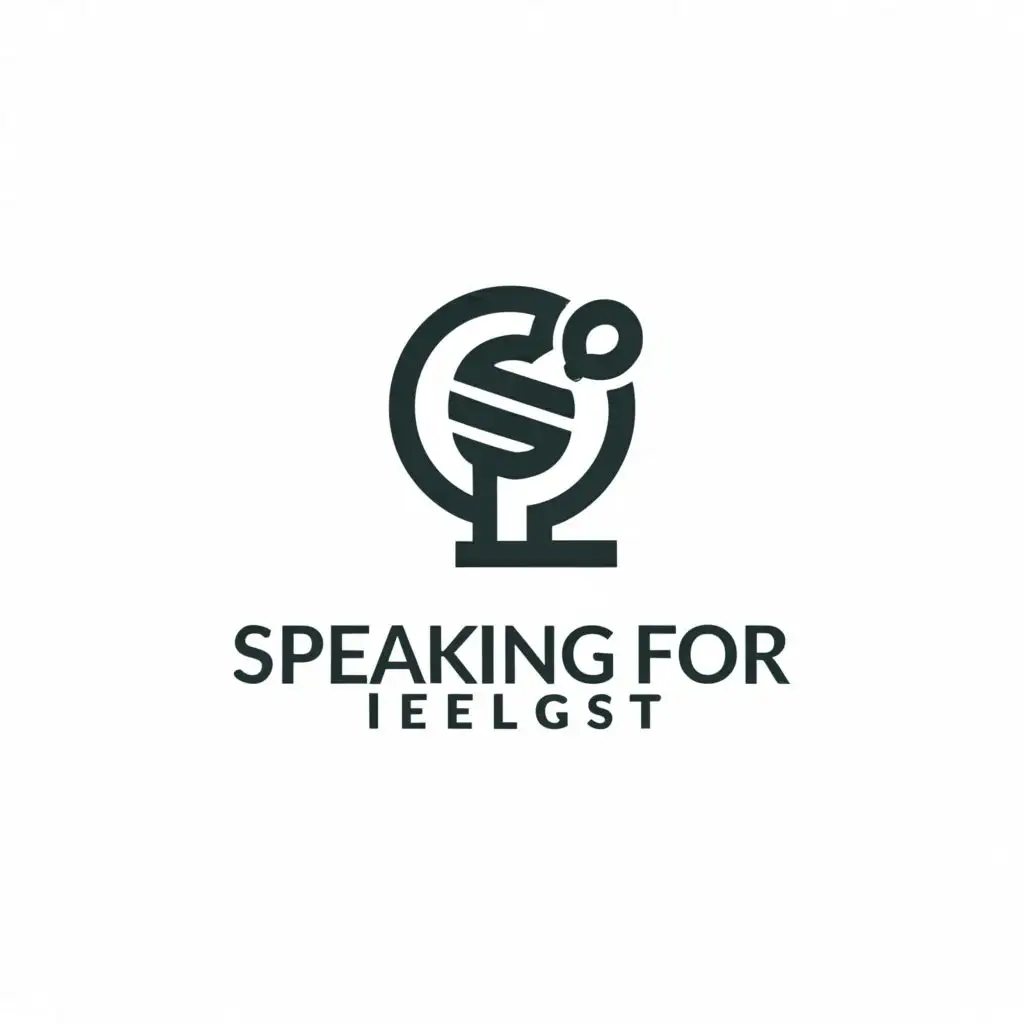 a logo design,with the text "Speaking for IELST", main symbol:creative logo and should be letter s symbol logo,Minimalistic,be used in Education industry,clear background