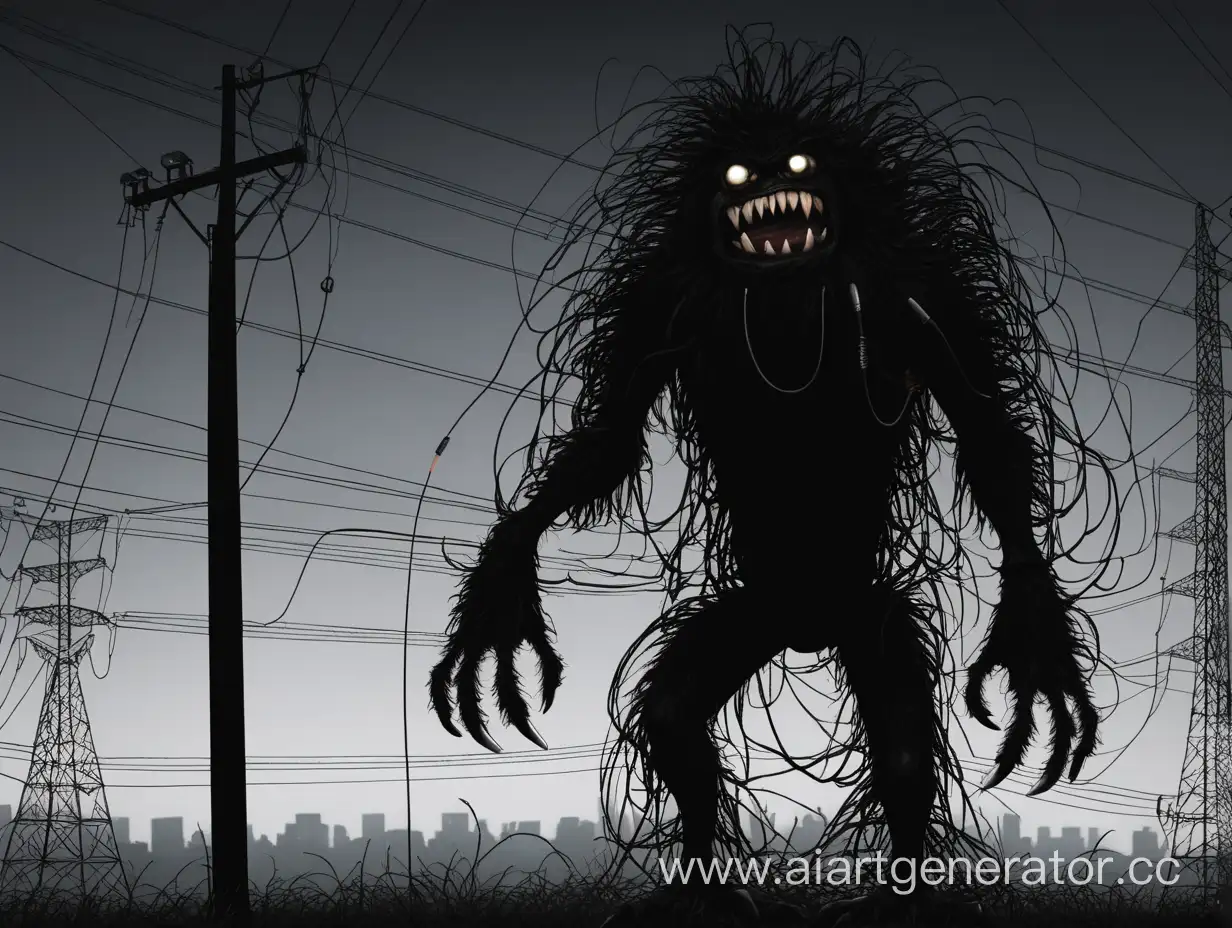 black monster from the wires