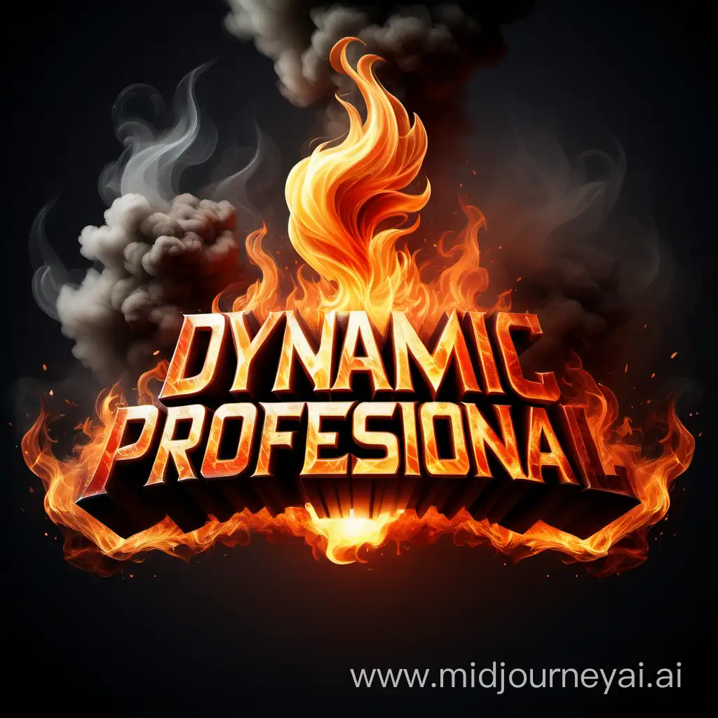 Intense Logo with Fiery Energy and Smoke Intensity