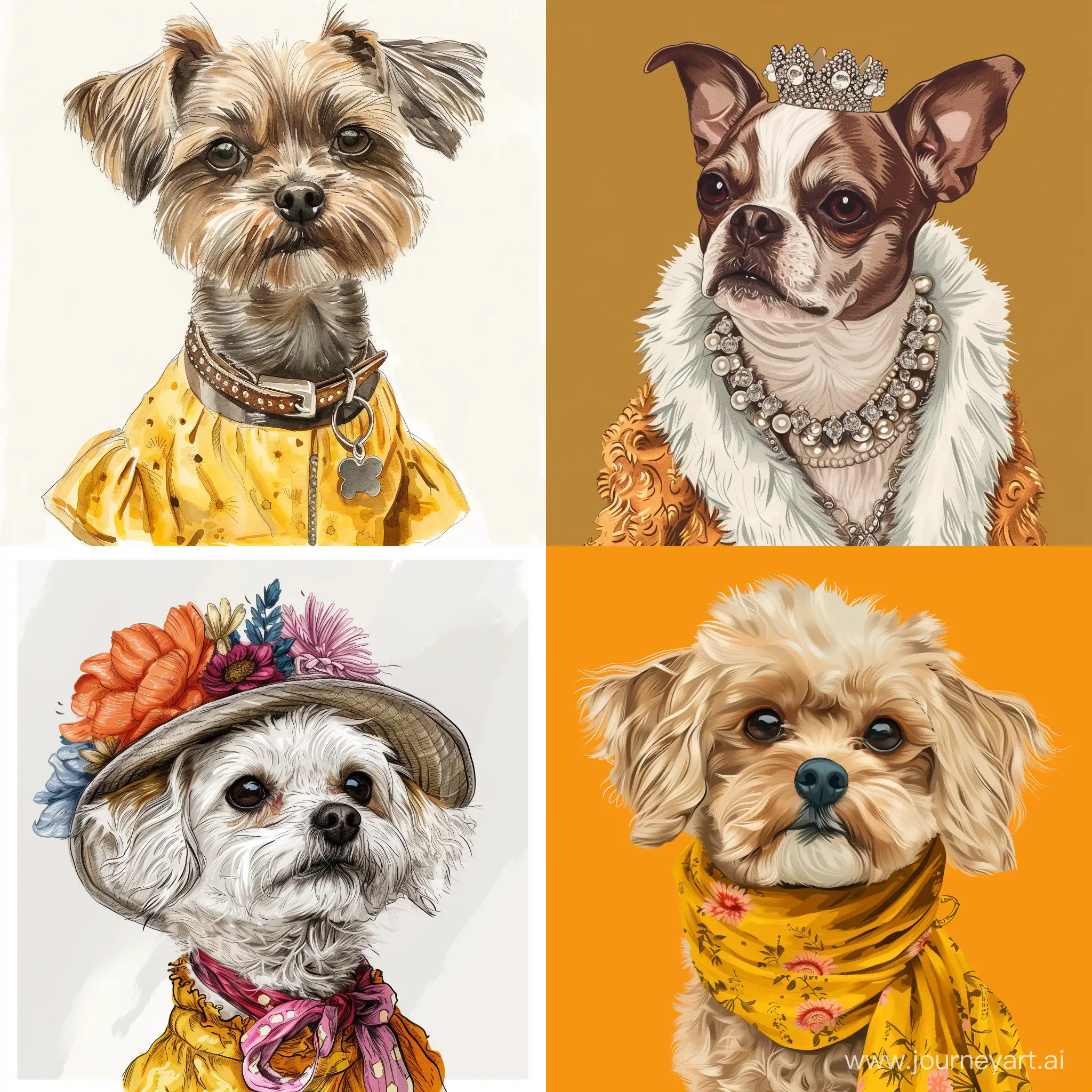 pet fashion illustration