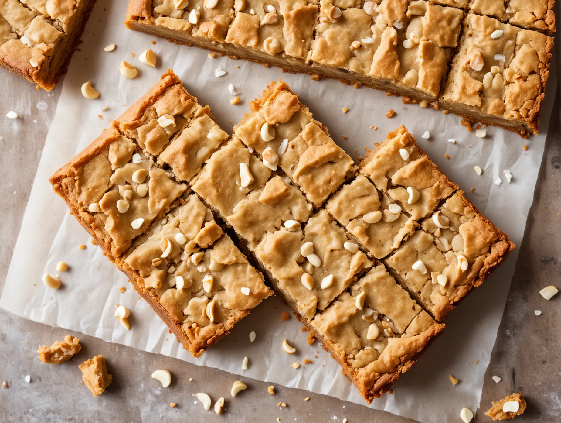 Blondies with Macadamia Nuts