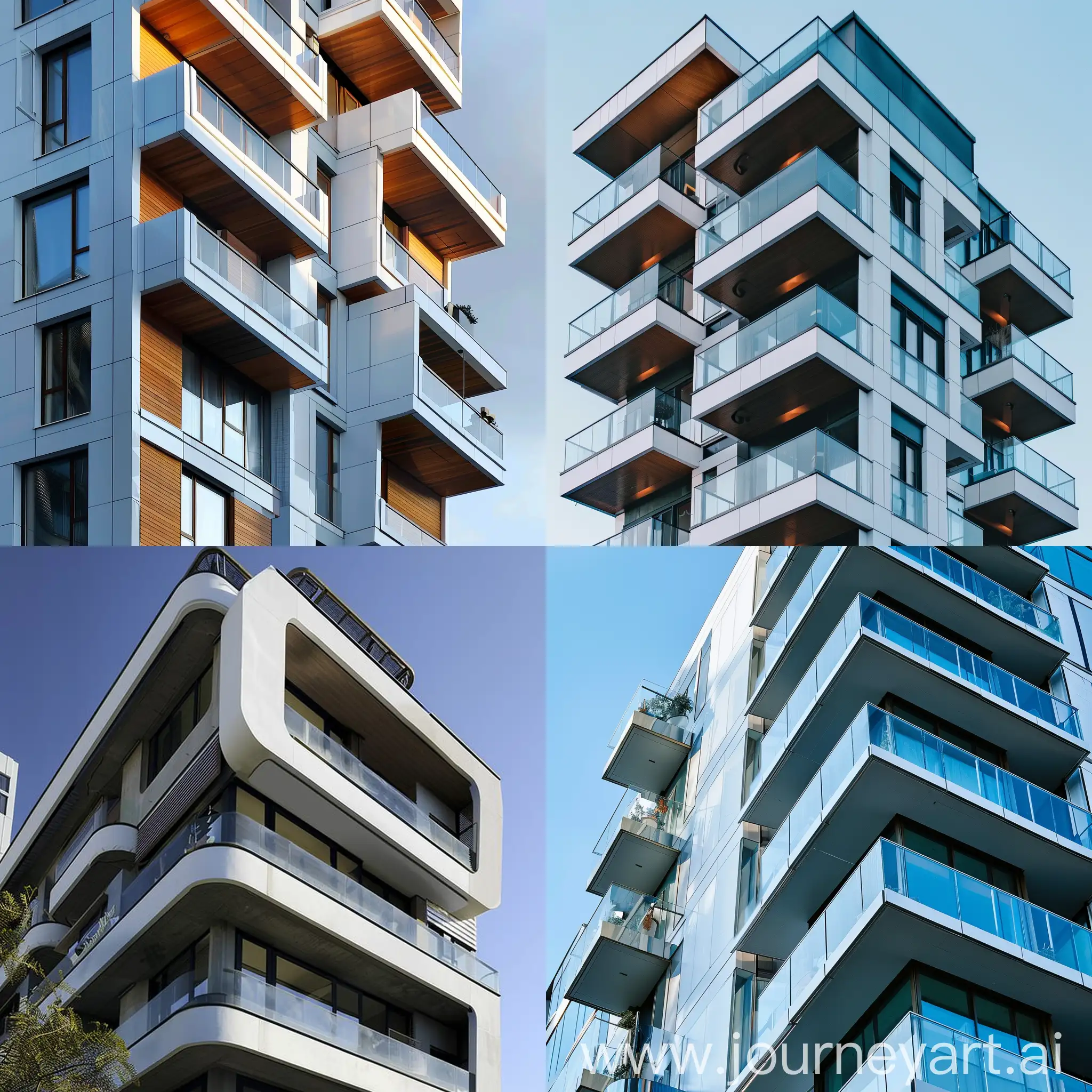 modern unique balconies at building corners architecture in high rise building