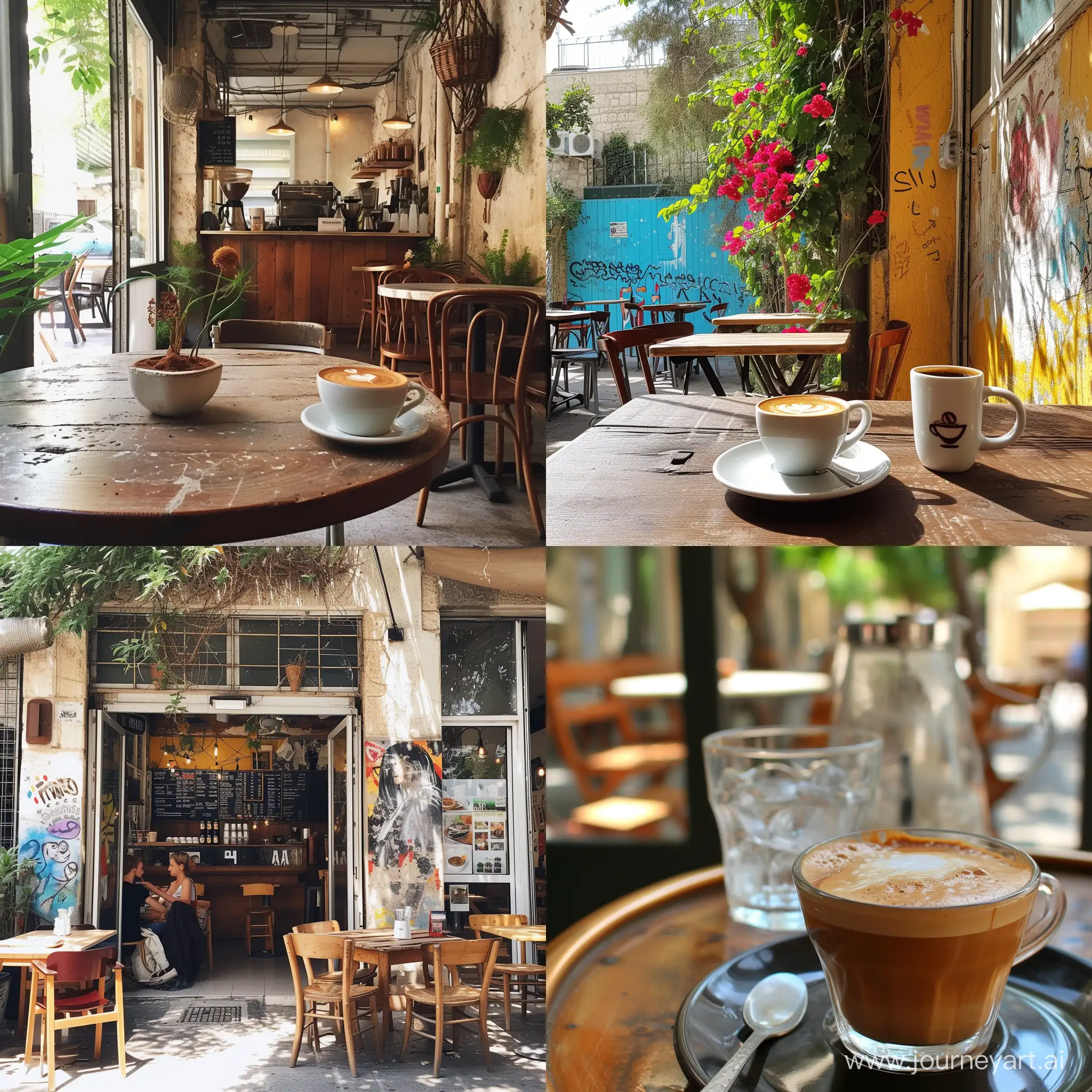 Tel-Aviv-Coffee-Scene-in-Vibrant-Summer-Atmosphere